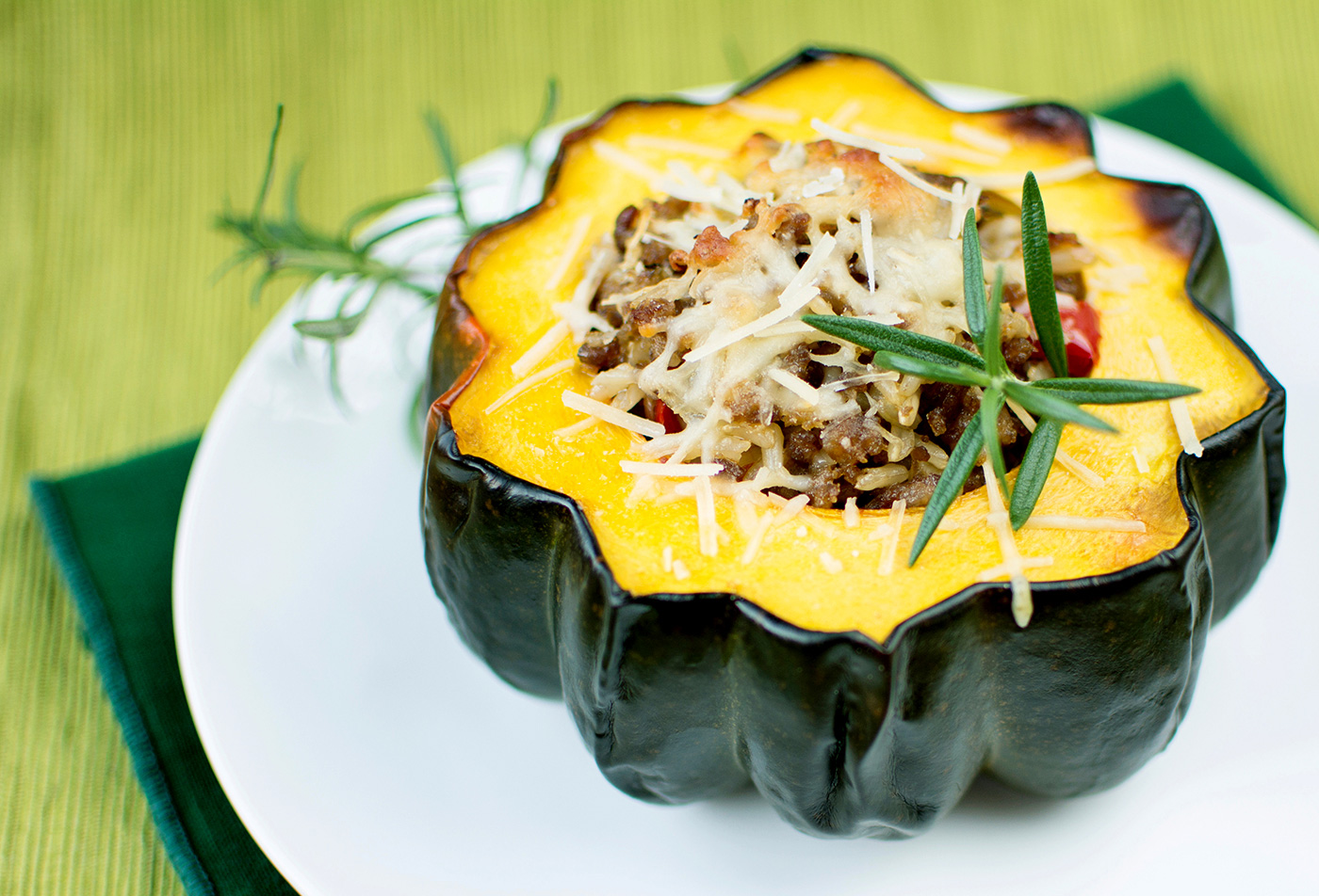 gold 'n soft recipe roasted acorn squash with pork and rice